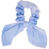 Chouchou ruban court bleu effet délavé blanc Ø8xL17cm < Gifi Sale