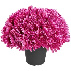 Chrysanthèmes artificiels dans pot - 29 têtes - Violet < Gifi New
