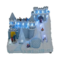 Château de Noël lumineux musical avec personnage en mouvement 31x22xH26cm < Gifi Best