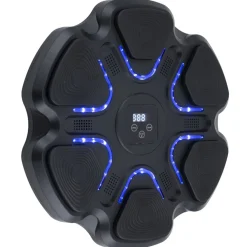 Cible de boxe murale bluetooth musicale et lumineuse noire Ø38cm