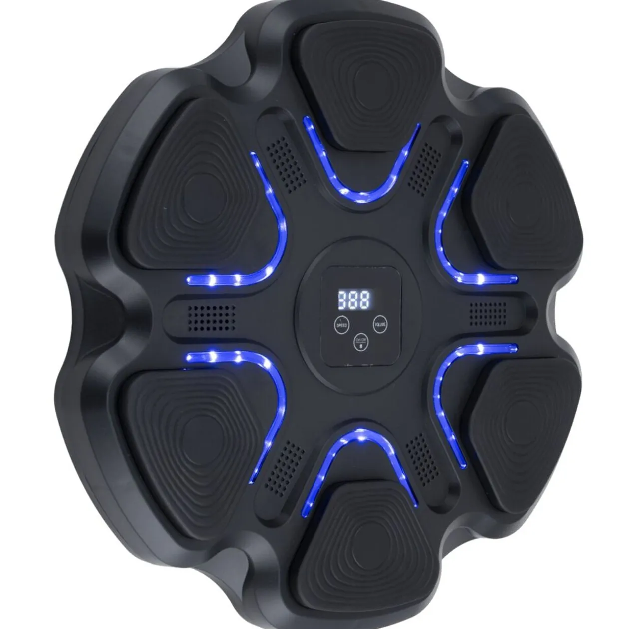 Cible de boxe murale bluetooth musicale et lumineuse noire Ø38cm
