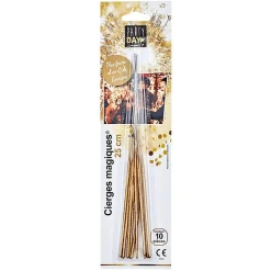 Cierge magique doré 25 cm x 10 < Gifi New