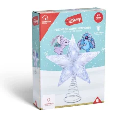 Cimier lumineux Disney Stitch étoile de sapin H24 cm