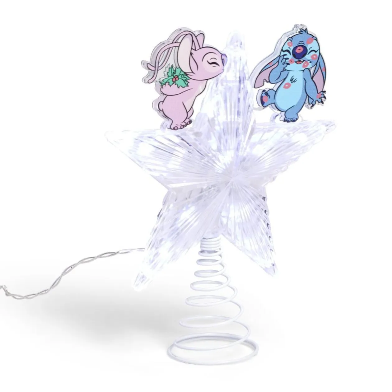 Cimier lumineux Disney Stitch étoile de sapin H24 cm