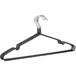 Cintre antiglisse acier revêtement plastique noir x5