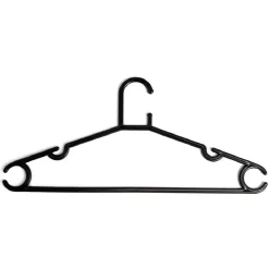 Cintre en plastique Noir x5 - L38,5xH17cm