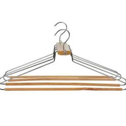 Cintre gain de place 4en1 en bois L42xl41cm < Gifi Outlet