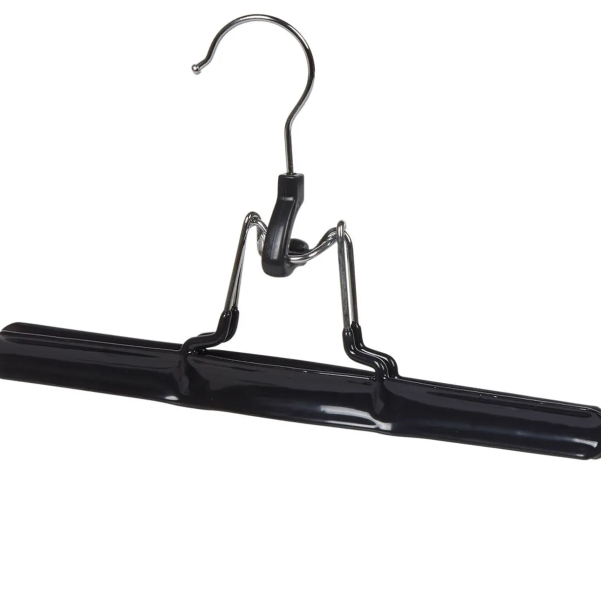 Cintre à pince acier revêtement plastique noir x2 < Gifi Discount