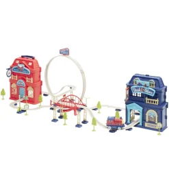 Circuit locomotive et gare dans valise 2en1 103x37xH36cm < Gifi Outlet