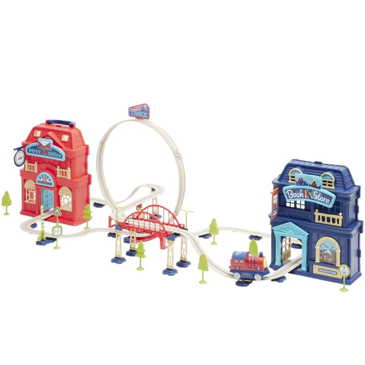 Circuit locomotive et gare dans valise 2en1 103x37xH36cm < Gifi Outlet