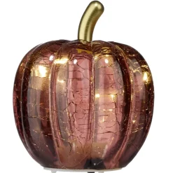 Citrouille décorative automne verre à LED Ø7,5xH9,5cm (4 modèles) < Gifi Sale