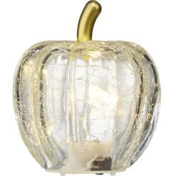 Citrouille décorative automne verre à LED Ø7,5xH9,5cm (4 modèles) < Gifi Sale