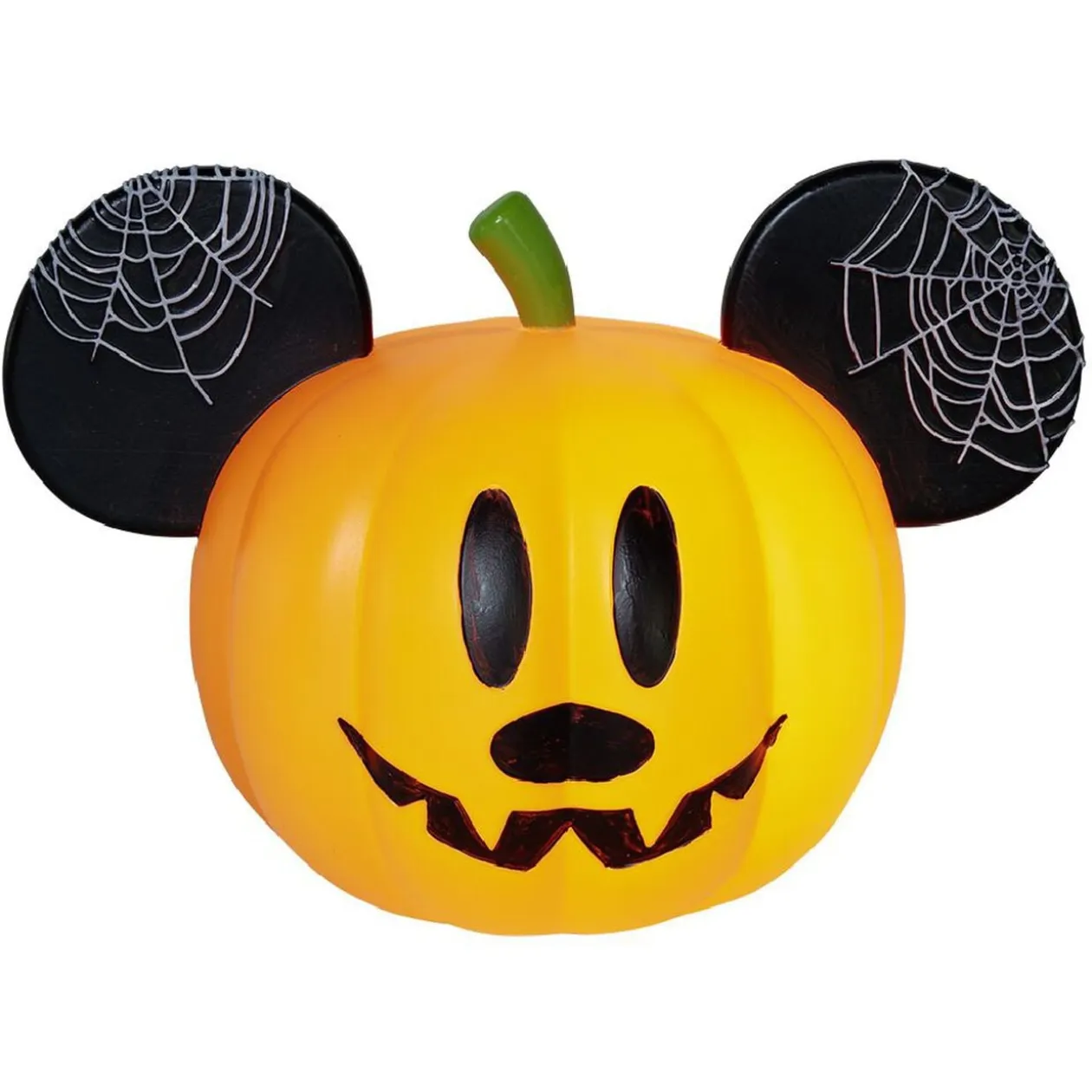 Citrouille Disney Mickey à LED orange et noir L30xH18cm - grand modèle