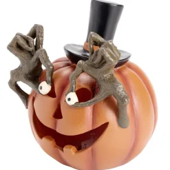 Citrouille Halloween orange LED polyrésine 15,5x14,5xH18cm < Gifi Clearance