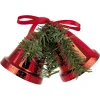 Cloche de Noël à suspendre rouge x2