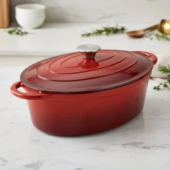Cocotte ovale 4,3L fonte rouge tous feux dont induction 30x23xH11cm < Gifi New