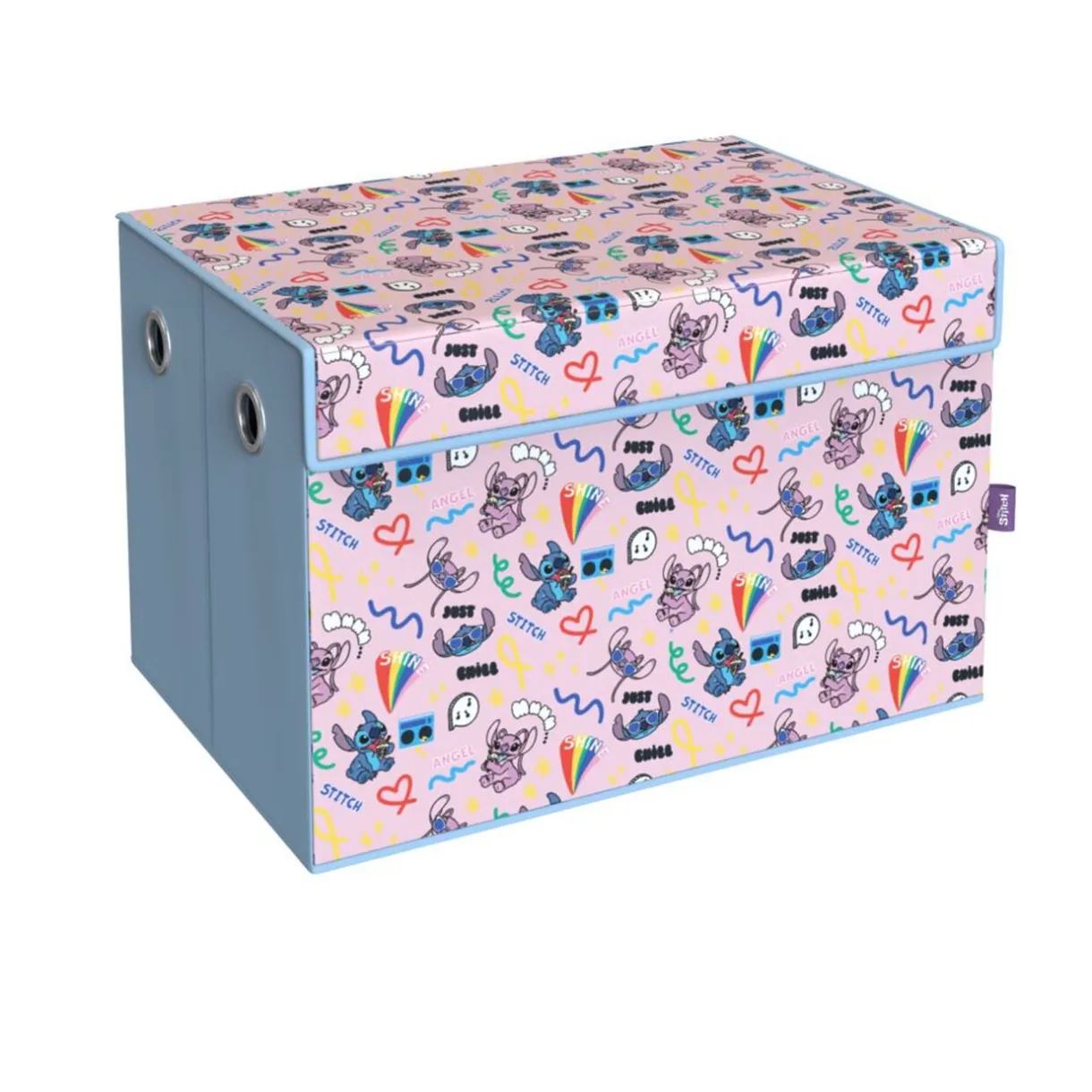 Coffre de rangement enfant Disney Stitch rembourré mousse rose 49x33xH32cm < Gifi Hot