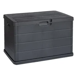 Coffre de rangement jardin plastique gris 78x55xH52cm < Gifi Clearance