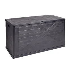 Coffre de rangement 320L plastique gris foncé 119x45xH60cm