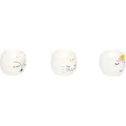 Coffret coquetier x3 motif tête animal