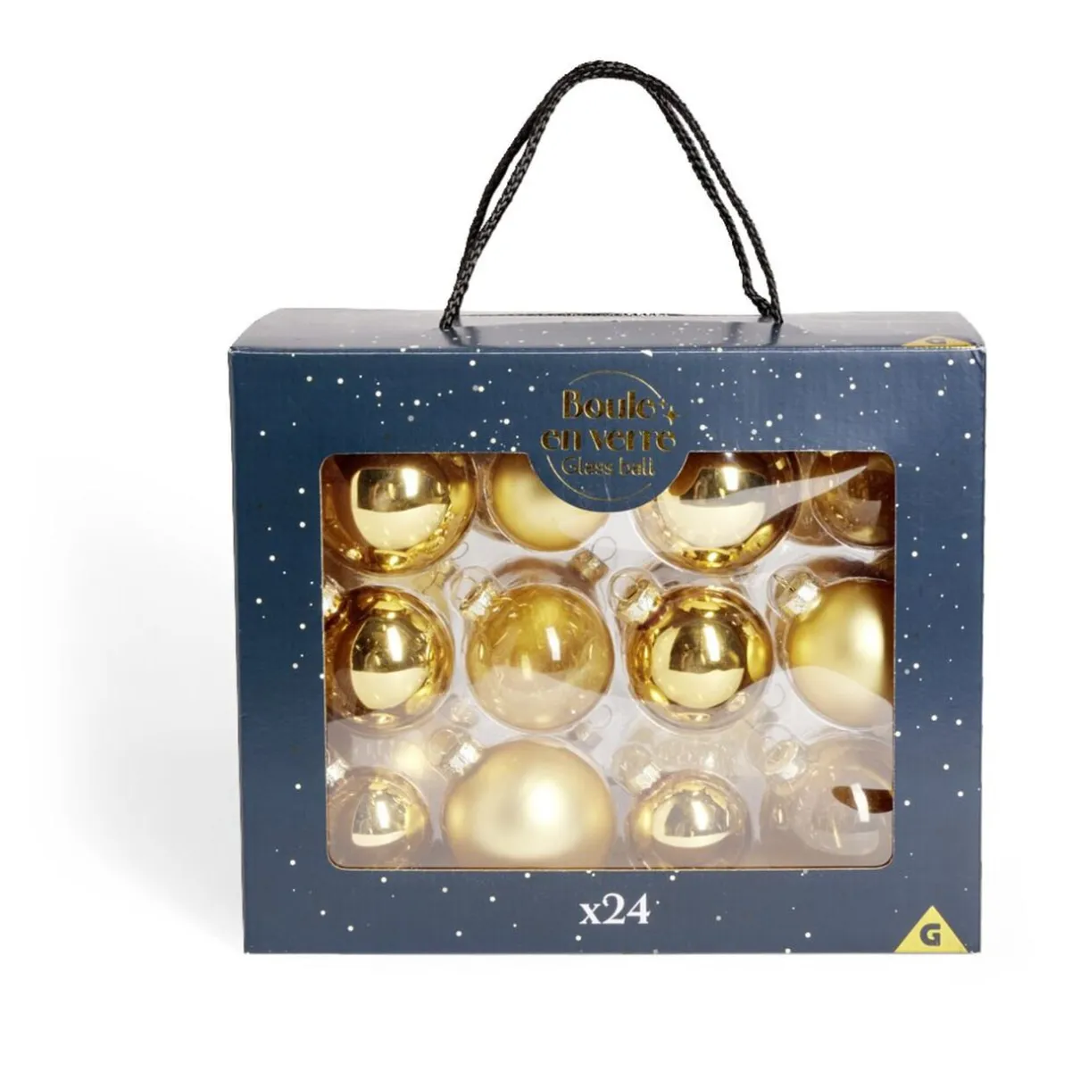 Coffret de 24 boules de Noël (3 modèles) < Gifi New