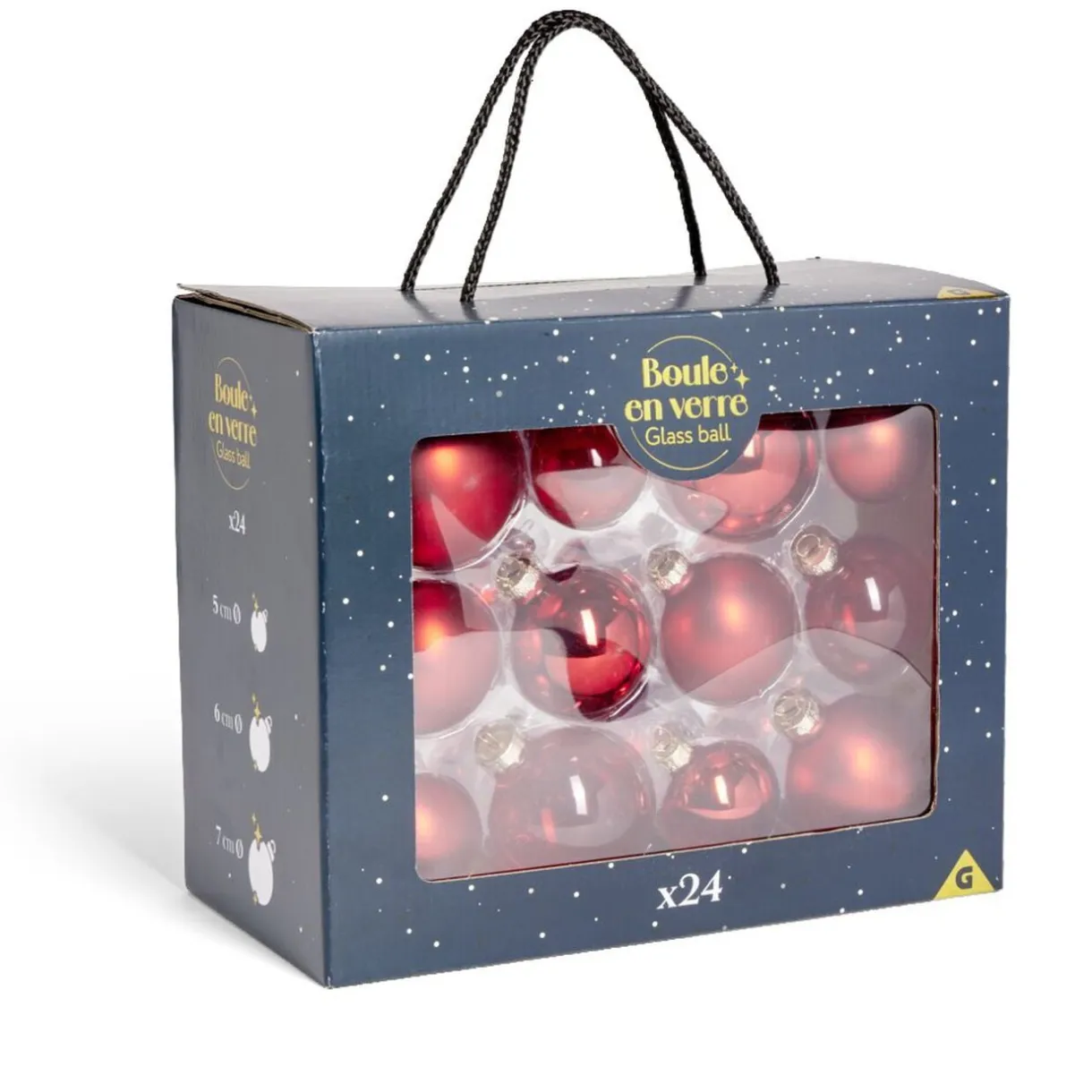 Coffret de 24 boules de Noël (3 modèles) < Gifi New