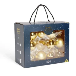 Coffret de 24 boules de Noël (3 modèles) < Gifi New