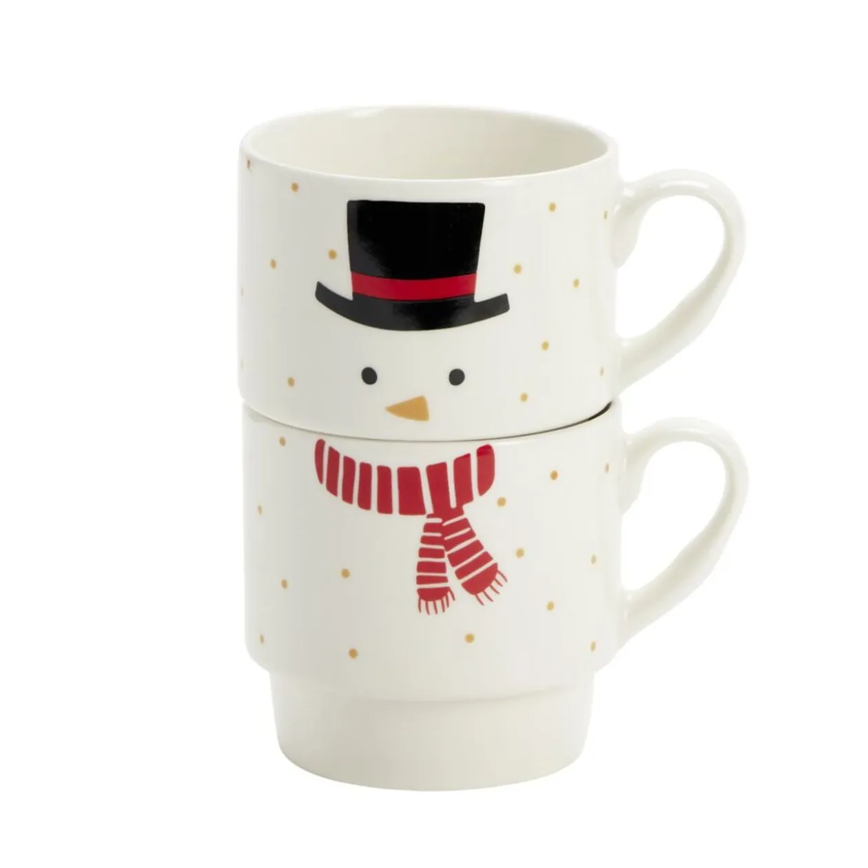 Coffret duo mug x2 Noël motif mignon écharpe rouge 350ml (3 modèles)