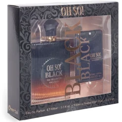 Coffret eau de parfum femme OH SO BLACK 100ml avec flacon de poche 20ml