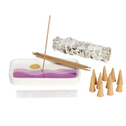 Coffret méditation kit encens/sauge/sélénite < Gifi Outlet