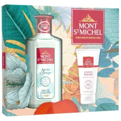 Coffret Mont St Michel eau de cologne 250ml et crème mains vegan 75ml < Gifi Hot