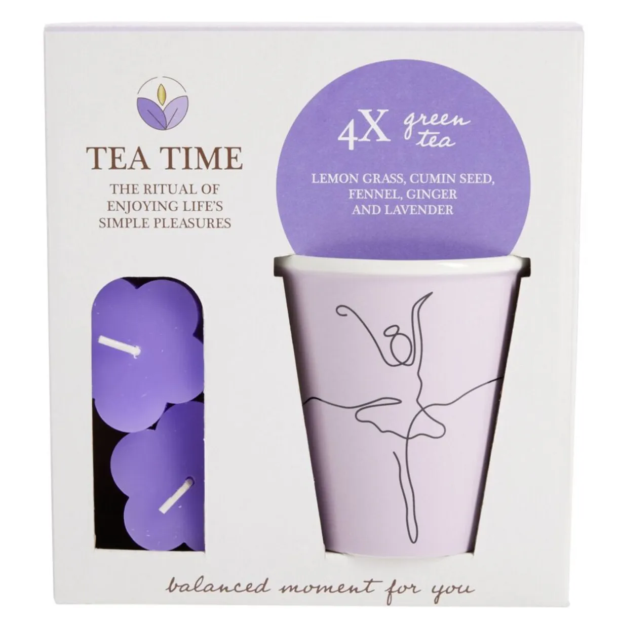 Coffret mug 330ml avec 3 sachets de thé et 2 bougies (3 modèles) < Gifi Discount