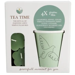 Coffret mug 330ml avec 3 sachets de thé et 2 bougies (3 modèles) < Gifi Discount