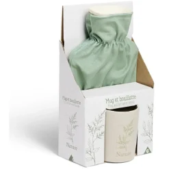 Coffret mug 330ml et bouillotte 600ml nature vert < Gifi Best