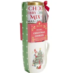 Coffret mug Noël 330ml avec biscuits et boîte métallique (3 modèles)