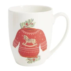 Coffret mug Noël 330ml motif traditionnel avec biscuits (3 modèles)