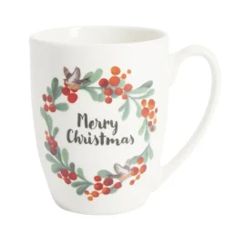 Coffret mug Noël 330ml motif traditionnel avec biscuits (3 modèles)