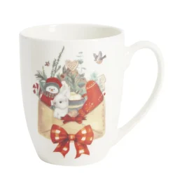 Coffret mug Noël 330ml motif traditionnel avec biscuits (3 modèles)