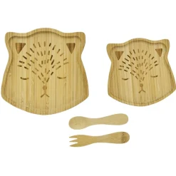 Coffret repas enfant 4 pièces bambou design chat < Gifi Sale