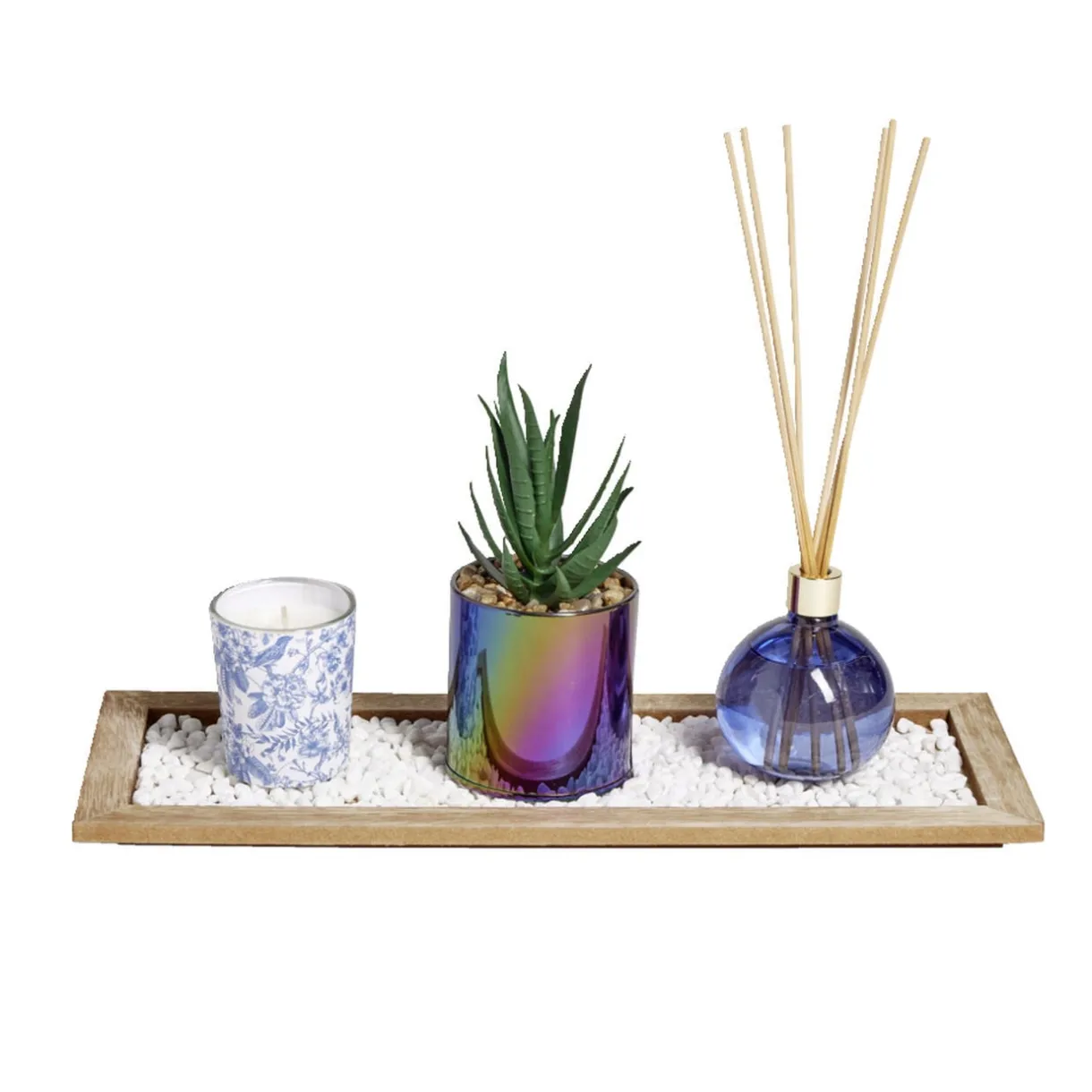 Coffret senteur bougie/plateau/diffuseur/plante artificielle < Gifi New