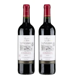 Coffret vin rouge en bois 2 bouteilles Bordeaux Château Le Siron 2023 2x75cl