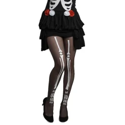 Collant Halloween squelette adulte Taille unique