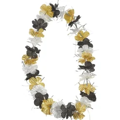 Collier Hawaïen fleur dorée et argentée < Gifi Outlet