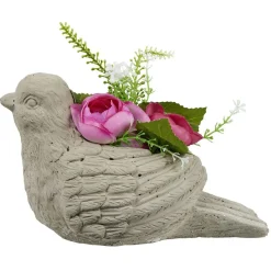 Colombe en ciment fleur artificielle oeillet et rose H12cm < Gifi Sale