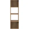 Colonne Adam 4 cases dont 2 portes bois marron 30x29,5xH120cm < Gifi Outlet