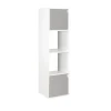 Colonne Adam 4 cases 2 portes en bois blanc L30xP29,5xH120cm < Gifi Outlet