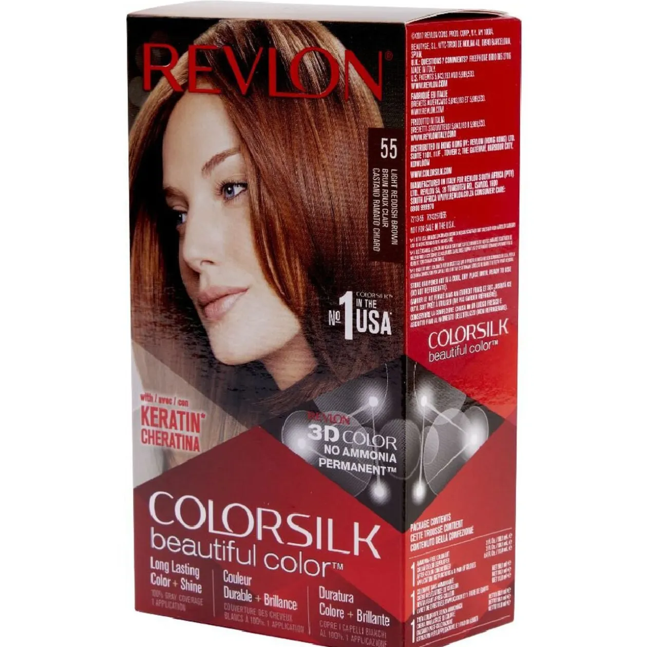 Coloration cheveux Brun roux Keratine 55 Revlon