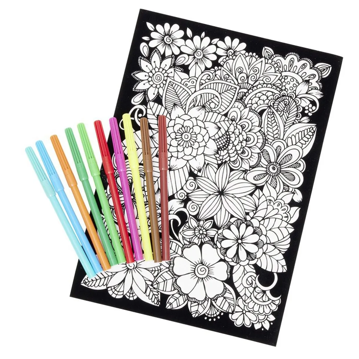 Coloriage velours avec 10 feutres < Gifi Clearance