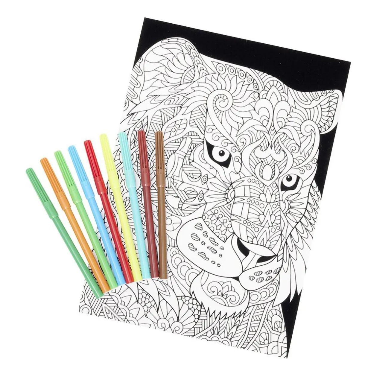 Coloriage velours avec 10 feutres < Gifi Clearance