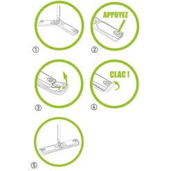 Combiné Wash Easy Paul Masquin vert balai plat < Gifi Best